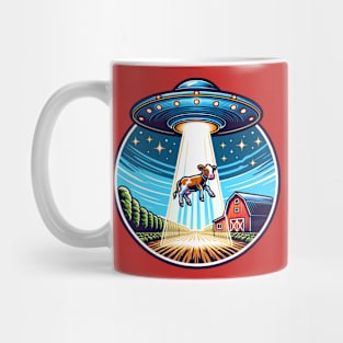 UFO Cow Abduction Farm Mug